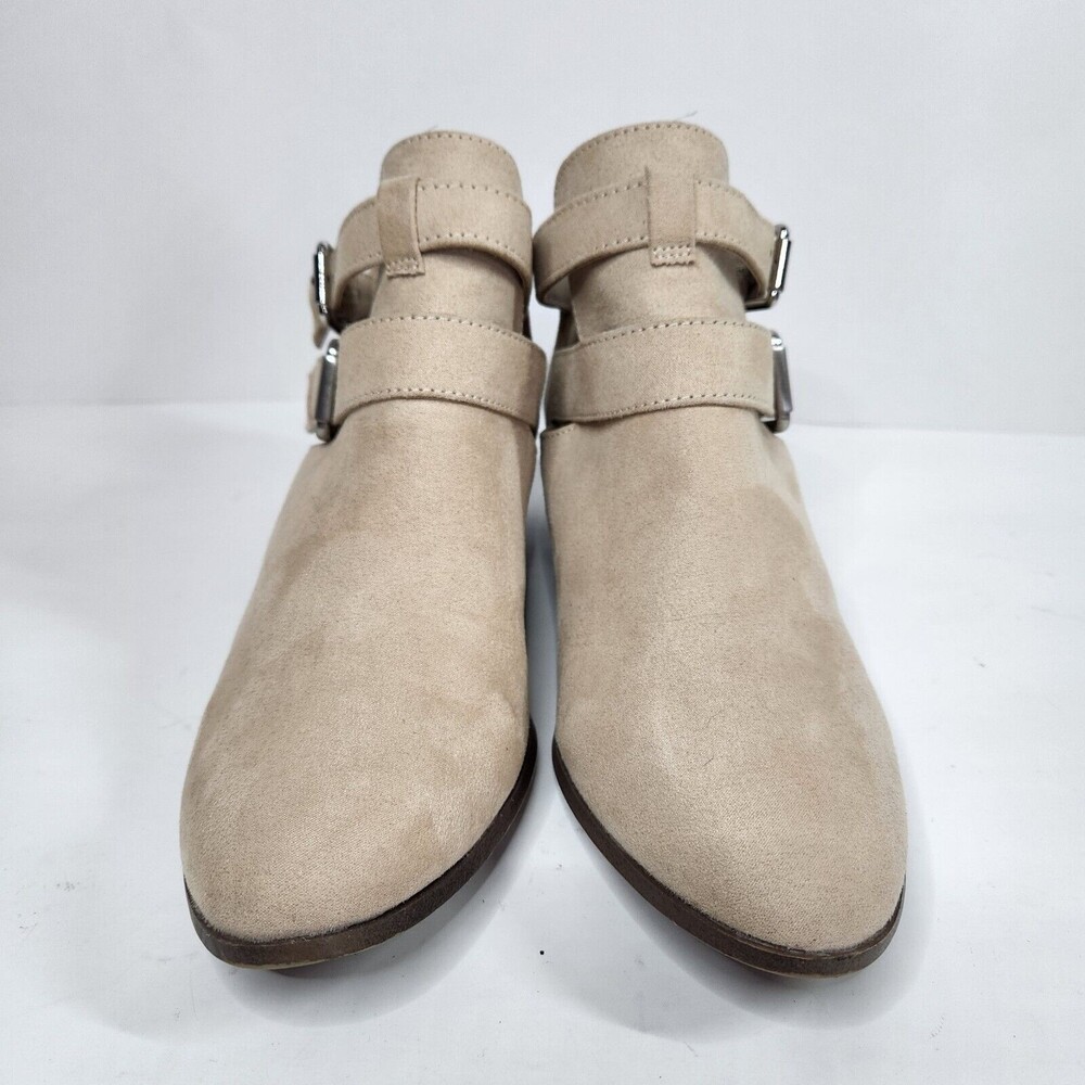 Francesca's Portia Buckle Faux Suede Ankle Booties size 7 Fall Boho - Picture 5 of 8